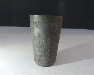 Antique Highly Engraved Relief Cup from Ingolstadt Germany