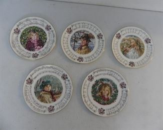 Vintage 1983-1987 Royal Doulton Christmas Carols Collection Plates - 5 in All