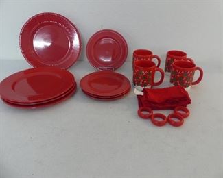 Vintage Holiday Dining - 4 Place Settings