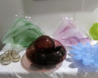 Art glass table decor.