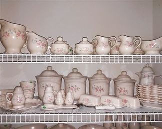  Pfaltzgraff Tea Rose pattern.  Huge collection.