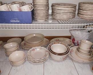  Pfaltzgraff Tea Rose pattern.  Huge collection.