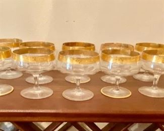 Gold rimmed sherbets 