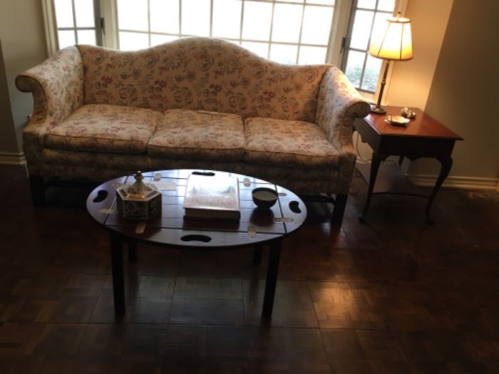 Living room sofa with Butler’s Tray Coffee Table