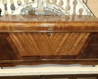 Antique cedar blanket chest