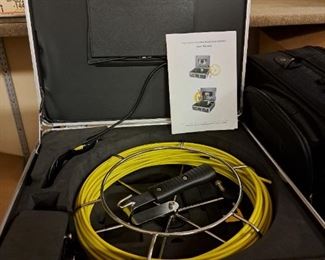 Much related store and maintenance items. Pipe, sewer, drain or pipeline inspection camera with monitor.