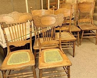 Variety of vintage chairs