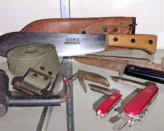 Tools and knifes. 