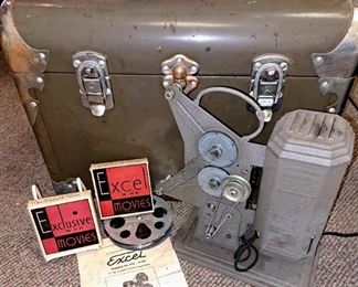 Excel projector w/ case and films