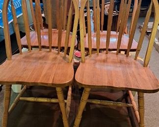 Set of 4 oak kitchen chairs