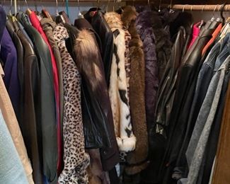 Lots of fur and faux fur and leather jackets and coats