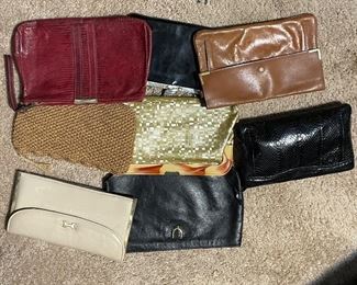 Vintage leather clutches