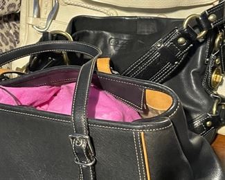 Leather coach bags