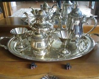 Silver plate tea service