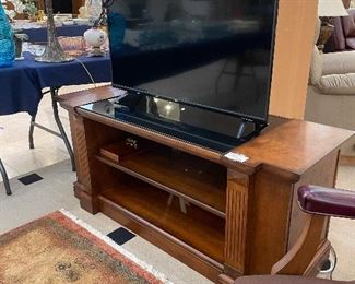 TV Stand - wood/glass