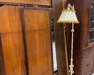 Take the lampshade off, spray paint, and you would have an AMAZING vintage floor lamp!