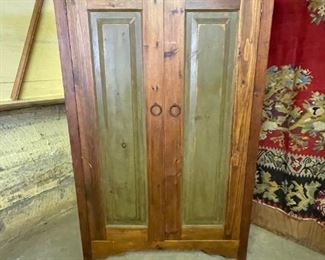 Wardrobe Armoire  Solid Wood with fold out tables both doors