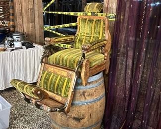 Circa 1900 Barber Chair w/o base