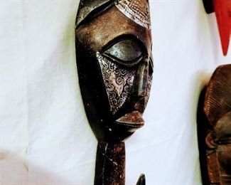 African Hand Carved Black Cece Wood Mask