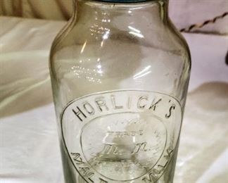 Vintage Horlick's Malted Milk Jars - Racine Wisconsin