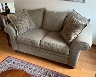6’ light green loveseat that matches the sofa available for presale for $200.00