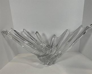 Art Vennes Le Chatel Crystal Waves Console Bowl