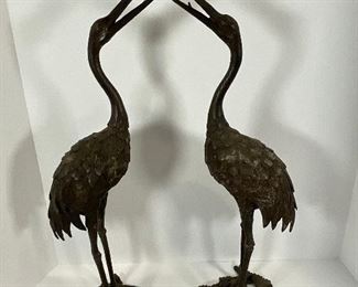 Iron Stork yard art