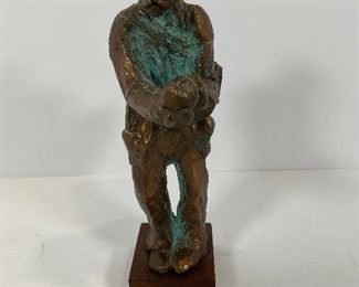 david Bardos "Apple Vendor" Bronze Sculpture