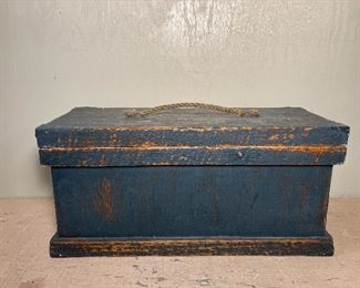 Blue painted trunk