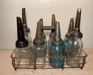 Oil filler bottles and carrrier