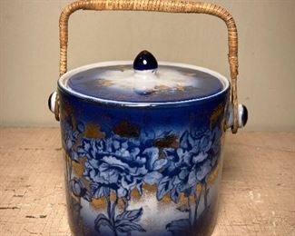 Staffordshire biscuit jar