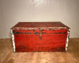 Red painted trunk