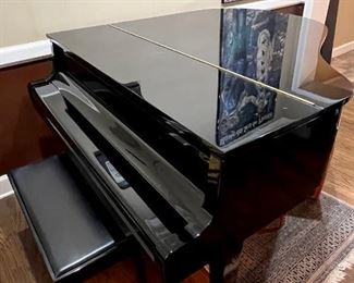 Yamaha Gloss Black Baby Grand Piano - a GH1 from 1991 made in Japan for the American market. Absolutely pristine, maintained and tuned by a concert pianist