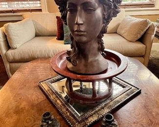 Wood carving in an Art Nouveau style