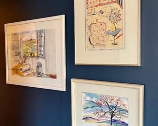 Original works - serigraphs and watercolors