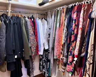 Ladie's Clothing mostly size 12. Nice collection of scarves