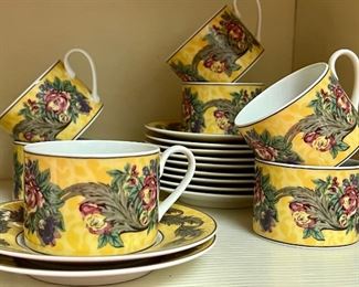 Fun patterned cups and saucers