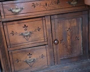 Antique cabinet with marble top replacement