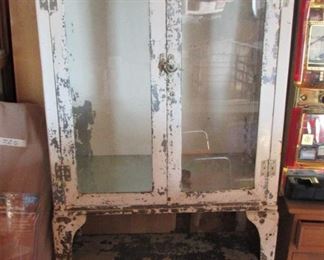 Antique metal Apothecary Medicine cabinet