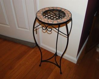 Plant Stand with mosaic tile top