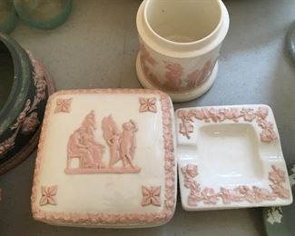 Wedgewood Queensware Pink on cream pieces