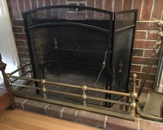 Brass fireplace accessories