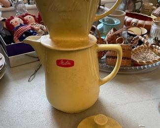 Vintage Melita coffee pot & ceramic filter