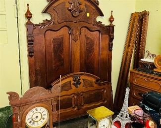 Lots of great merchandise for this auction!
Large Victorian Walnut bed, Victorian Kitchen clock, Waterbury Crystal Regular. Make plans now to attend!