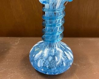 Art glass hand blown vase