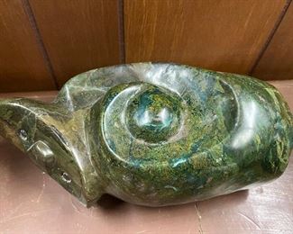 Green Verdite chameleon figure