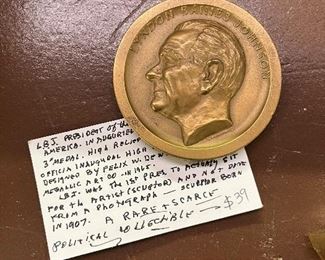 LBJ commemorative medallion