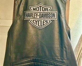 Vintage Harley Davidson vest, back view