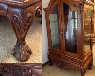 Solid Wood/Glass Doors China Cabinet 