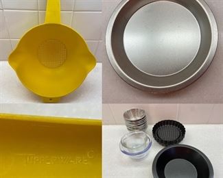 Vintage Yellow Tupperware Colander 